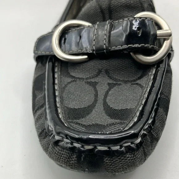 Coach Signature Loafers Sharin size 6B Jacquard Buckle Slip On Shoes EUC (E) - Picture 3 of 11